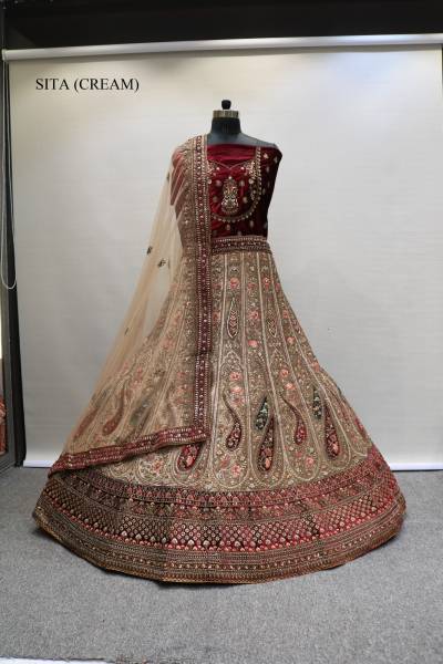 SITA(COLOUR’S) BY VAISHNAVI LYCRA VELVET LEHENGA  MANUFACTURER IN INDIA